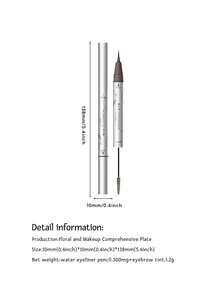 Romantic Beauty RMT 2-In-1 Eyebrow Pencil Set - Deep Brown Eyebrow Pencil - Waterproof Long-Lasting Formula - Dual-Ended Fine Tip Eyebrow Pencil + Eyebrow Brush - Suitable For Warm Tones/Dark Eyebrows - 01淺棕色 - 查看 7