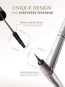 Romantic Beauty RMT 2-In-1 Eyebrow Pencil Set - Deep Brown Eyebrow Pencil - Waterproof Long-Lasting Formula - Dual-Ended Fine Tip Eyebrow Pencil + Eyebrow Brush - Suitable For Warm Tones/Dark Eyebrows - 01淺棕色 - 查看 5