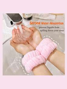 3pcs/Set Headband & Wristbands, Suitable For Face Washing, Cleansing, Makeup Application, Makeup Removal, Travel, Fits All Skin Types - Multicolor - View 5