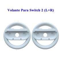 Ruedas de Dirección para JoyCons de Switch 2,Volante para Nintendo Switch 2 (2025)(Pack de 2), Accesorios para Mandos Joy-Con Izquierdo y Derecho, 2 Piezas Volante Compatible con para Nintendo Switch 2 Joy-Con (Blanco) - Blanco - Ver 1