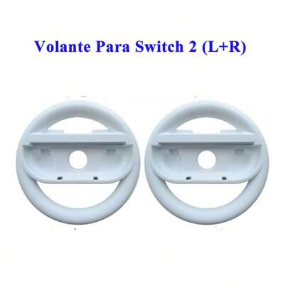 Ruedas de Dirección para JoyCons de Switch 2,Volante para Nintendo Switch 2 (2025)(Pack de 2), Accesorios para Mandos Joy-Con Izquierdo y Derecho, 2 Piezas Volante Compatible con para Nintendo Switch 2 Joy-Con (Blanco)