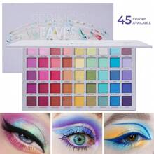 beauty glazed 45色眼影盘，彩虹哑光和珠光眼影套装，亮泽蜜粉，舞台妆 - 彩色 - 查看 2