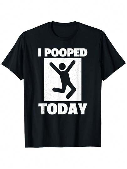Camiseta divertida con la frase "Hice caca hoy" con gráfico de caca y personaje bailarín - Regalo humorístico de baño para hombres y mujeres - Camiseta casual de manga corta y cuello redondo ligera para fiestas, atuendo casual y comodidad en todas las estaciones - Ropa divertida de humor de inodoro lavable a máquina - Camiseta unisex para adultos con gráficos de caca divertidos, impresión digital y diseño juguetón para actividades en interiores y exteriores