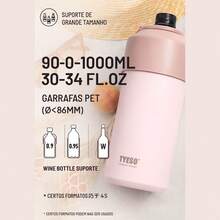 TYESO 900-1000/350-680 Ml Thermal Bottle, Available In Two Sizes. Keeps Drinks Cool Inside, Maintaining The Temperature Of Hot Or Cold Beverages For Up To 24 Hours. Ideal For Physical Activities, Sports, Work, School, Birthday Gifts, And Christmas Presents. - Roxo - 查看 10