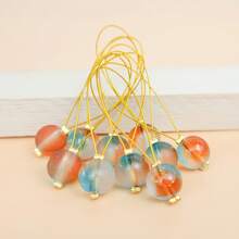 10pcs DIY Knitting Tools - 10mm Frosted Glass Beads Markers, Sweater Pattern Stitch Markers, Row Counters, Closed Rings, Soft Steel Wire Positioners, Knitting Accessories For Beginners