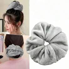 Scrunchies de cabello coreanos dulces y sencillos, no dañan el cabello, toalla turbante de secado rápido para coleta, lazos elásticos para el cabello, bandas de goma para el cabello, cuerda para el cabello - Multicolor - Ver 7