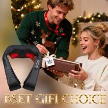Shiatsu Neck And Shoulder Back Massager With Heat – Electric Deep Tissue Kneading Back And Neck  Massage Pillow For Pain Relief And Relaxation – Perfect Gifts For Mother's Day, Father's Day, Birthdays, And Christmas.(NOT Cordless) - màu đen - Xem 8