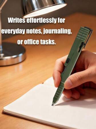 Bolígrafo de acción deslizante táctico, bolígrafos de acción deslizante tácticos impresos en 3D EDC, herramienta de escritura creativa y novedosa con recarga de tinta funcional, bolígrafo de tinta recargable y suave, accesorio de escritorio único y regalo para hombres