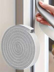1/2/3Rolls Door Window Sealing Strips Self-Adhesive Insulation Foam Tape Sponge Door Gap Soundproof And Dustproof Windproof Plastic Steel Window Self Adhesive Type Sound-Proof Door Window Foam Noise Insulation Excluder - Multicolor - View 1