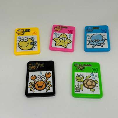 5pcs/Set Personalized Cute Animal Cartoon Number Puzzle Toys, Birthday Party Gifts, Pinata Reward Set, Easter Gifts, Suitable For 5-10 Years Old Girls, Educational 3D Puzzle Toys