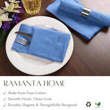 1OO% Cotton Cloth Napkins Set Of 12 – 18x18 Inch Soft & Absorbent Dinner Napkins, Reusable, Long-Lasting, Everyday & Party Use – Light Blue Color,18inchx18inch(Setof12),LightBlue - 淺藍色 - 查看 5