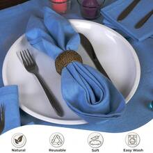 1OO% Cotton Cloth Napkins Set Of 12 – 18x18 Inch Soft & Absorbent Dinner Napkins, Reusable, Long-Lasting, Everyday & Party Use – Light Blue Color,18inchx18inch(Setof12),LightBlue - 淺藍色 - 查看 8