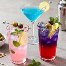 10 Pcs Metal Cocktail Picks, 4.17 Inch Stainless Steel Reusable Toothpicks Skewers Drinks Garnish Martini Olive Appetizers Bar Accessories - Bạc-10 chiếc - Xem 3