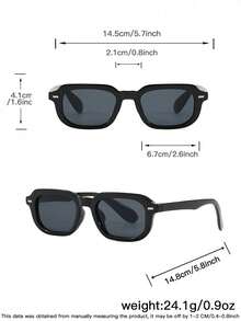 1pc Men's Square Frame Fashion Color Lens Glasses, Suitable For Daily Wear And Gift, Versatile For Everyday And Outdoor Activities - Multicolor - View 7