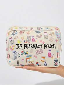 New Ouchie Pouch Storage Bag - Medical Bag,Toiletry Bag, Travel Essentials, Colorful Design For Medicines, Cosmetics & Travel Essentials - Ideal Gift For Friends & Family, Personal Care Organizer | Playful Design, Medicine Storage Bag Portable Travel Toiletry Bag With Zipper, Aviation Standard Cosmetic Bag, Can Store Medicines, Medical Kits, Etc.(Pattern Randomly Cut) Medicine Bag Medicine Organizer For Travel For Outdoor First Aid Bag