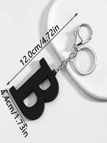 1pc Fashion Exaggerated English Letter Acrylic Unisex Keychain, Couples Accessory, Holiday Backpack For School Halloween Accessories Teachers Day Christmas Gift Ideas Bag Accessories Lanyards With Id Holder Car Accessories Bag Charms - Silver - View 22