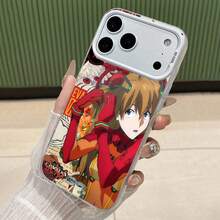 Funda para teléfono con diseño de paisaje urbano neón y personaje de anime (vista nocturna), compatible con teléfonos ,  17,  16 Pro Max,  15 Pro Max,  13 y  12. Fabricada en TPU para una protección eficaz contra golpes y caídas. Un regalo perfecto para fans del anime, amigos, familiares y cualquier persona que disfrute del arte urbano. - Blanco - Ver 2
