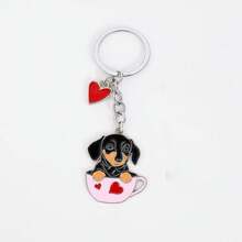 1pc Alloy Golden Retriever Dog Keychain, Pet Dog Keyring, Animal Pendant, Men's Car Key Chain, Cute Bag Charm, Gift For Friends