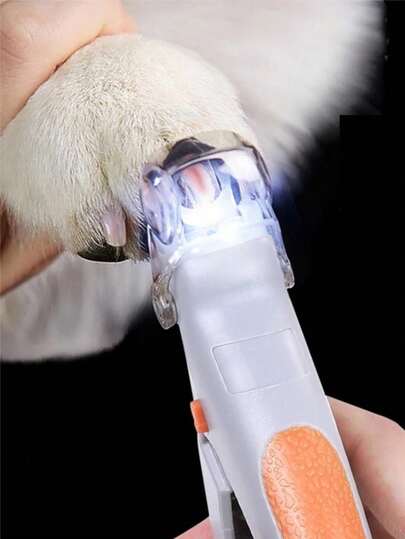 1pc Pet Nail Clipper With LED Light - For Medium & Small Cats/Dogs, Pet Grooming Tool