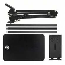 360° Universal Adjustable Floor Stand Holder For IPad/Tablet/Phone 4~12.9" UK - Black - View 7