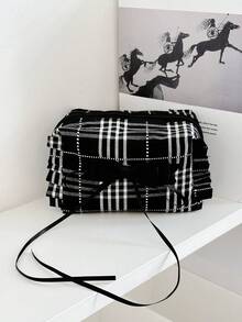 Túi đựng mỹ phẩm cầm tay cỡ lớn kẻ sọc cổ điển, chất liệu vải lanh, khóa kéo màu tối, túi đựng đồ chăm sóc da du lịch, túi trang điểm, túi đựng mỹ phẩm, túi đựng đồ vệ sinh cá nhân, túi đựng đồ dùng cần thiết khi đi du lịch, du lịch biển, du lịch nghỉ dưỡng dành cho nam và nữ. - màu đen - Xem 6