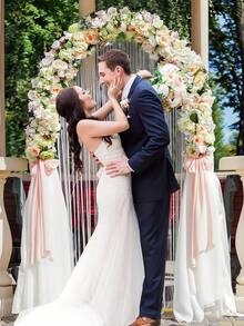 Wedding Arch Backdrop Brackets 7.2FT,6.6FT,6FT , Stand Stable Metal Gold Wedding Arch Frame,Gold Metal Arch Backdrop Brackets For Wedding Ceremony Shower Birthday Party Garden Flower Balloon Arch Decoration, Easy To Install, Durable And Sturdy,Multi-Functional Interior And Exterior Decorative Frames,Perfect For Thanksgiving & Christmas[US Local Warehouse] - 彩色 - 查看 2