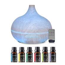 550ml Essential Oil Diffuser  Soundwave Tech, Auto Shut Off, 7 LED Colors With Remote Cool Mist Humidifier For Home & Office - 杏色 - 查看 2