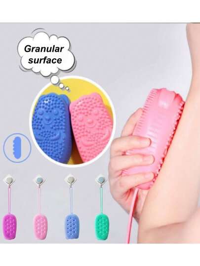 Silicone Bubble Bath Brush, A Massage And Back Scrubbing Tool, Double-Sided Exfoliating Shower Brush, Full Body Scrub Brush