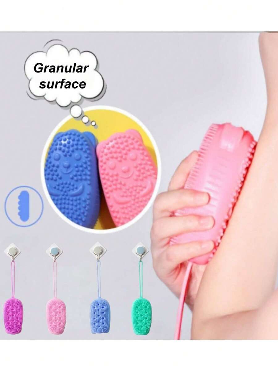 Silicone Bubble Bath Brush, A Massage And Back Scrubbing Tool, Double-Sided Exfoliating Shower Brush, Full Body Scrub Brush - Multicolor - View 1