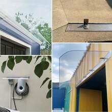 Toldo transparente invisible de 34,5 x 100 cm Adecuado para porches, ventanas, terrazas de jardín, entradas a patios y otros entornos diversos. Proporciona protección contra la lluvia, la nieve y los rayos UV en la zona situada debajo del toldo. - transparente - Ver 8