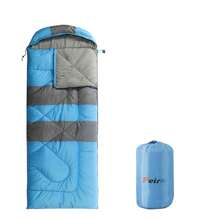 Sleeping Bags, Camping Sleeping Bag For Adults, 3 Season Warm & Cool Weather, Lightweight Waterproof Sleeping Bags For Indoor Outdoor Camping Traveling BackpacFKing, Pink/Blue/Black,3.97lb/Blue - 3.97磅/藍色 - 查看 1