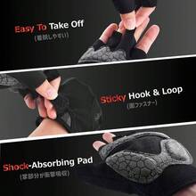 Skeleton Gloves Adjustable Lightweight Racing Skull Sports Work Bone Gloves Anti - Slip Breathable Men Women Motorcycle, Cycling, Biking, Workout - #5 黑色 - 半指 - 加厚掌心 + 小 - 查看 3