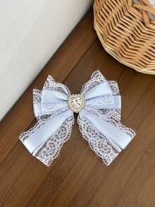 1 pezzo Fermaglio per capelli da donna in dolce pizzo e fiocco, accessorio per capelli carino a forma di farfalla stile Lolita, versatile per uso quotidiano, matrimonio, festival musicali, feste, compleanni, shopping, viaggi, fotografia, qualsiasi occasione, ottimo regalo per la migliore amica, fermaglio per capelli, accessori - Multicolore - Visualizzare 7