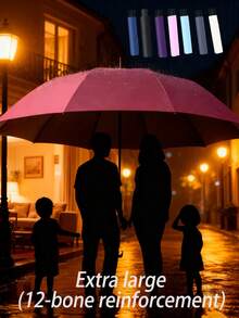 Unisex, Large 12-Rib Windproof And Rainproof Folding Umbrella, Suitable For Business Men And Women Traveling, Reinforced Umbrella For Rainy And Sunny Days, Suitable As A Windproof Travel Umbrella, Outdoor Hiking And Camping, Aluminum Shaft, Lightweight, Strong UV Protection, Foldable, Compact, Portable, Automatic Open, Sunshade Umbrella, Holiday Gift