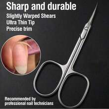Russian Professional Nail Clipper, Cuticle Removal, Stainless Steel Foot Care Tool, Eyebrow, Eyelash, Nose Hair Trimmer, Nail Art Tools, Cuticle Cutter - Bạc - Xem 2