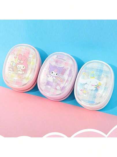  Peine desenredante sin enredos de personajes Sanrio de Miniso, cepillo portátil desenredante para mujeres y niñas de viaje, lindo mini cepillo de dientes anchos