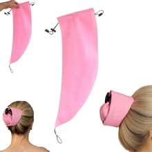 长发防水发套，皇冠式洗发浴帽，可扎马尾辫，防水发套可重复使用，马尾辫沐浴帽，快速清爽发根，洗发护发配件，适用于马尾辫 - 彩色 - 查看 1