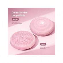 Texture Inflatable Yoga Balance Mat - PVC Fitness Mat, Strengthens Core Strength, Balance, And Ankle Stability, Suitable For Home Use - Pink - View 4