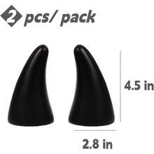 1 Pair Car Roof Decals Devil's Horns 3D Cool Bull Horns Anti-Collision Protector For Halloween Car Roof Decor Black - Red Horns - View 5