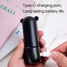 OBOVAY Mini Foldable Eyelash Fan, 3 Wind Speed Adjustable, 800mAh Long Lasting, Makeup Tool, Random Color, Christmas Gift For Women