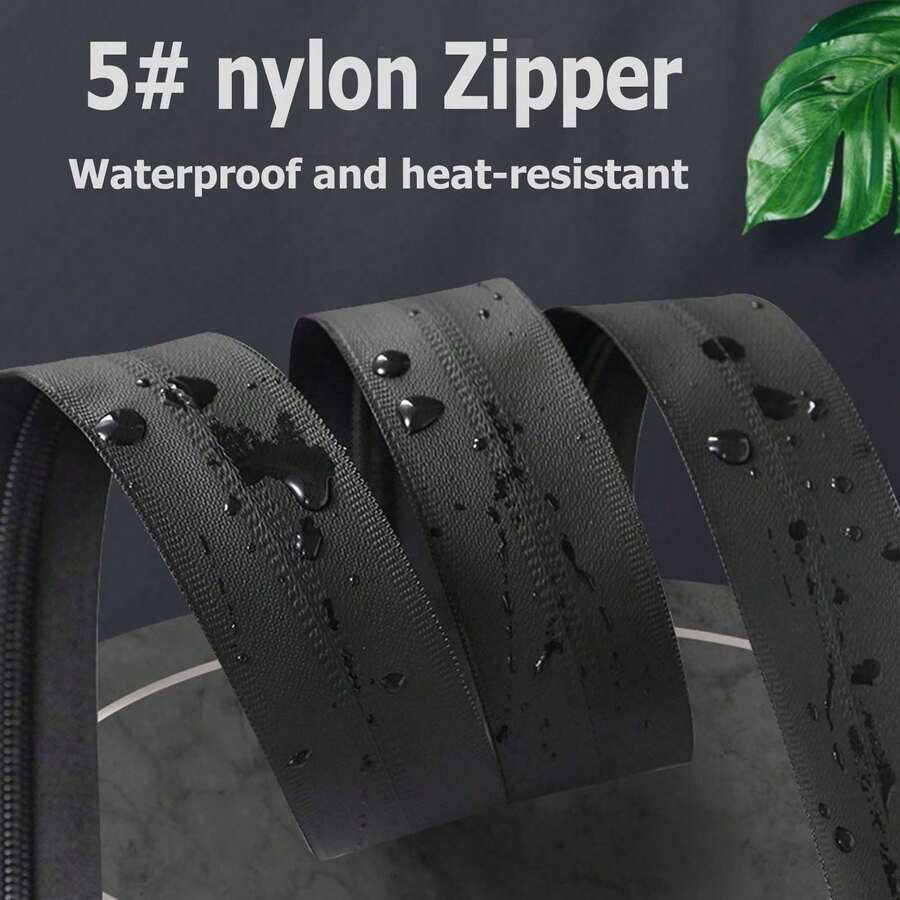 5pcs #5 Waterproof Zipper, Black, Outdoor Jacket, Sportswear, Zipper Tape, Pockets, Bags, DIY Sewing Supplies, Multi-Color