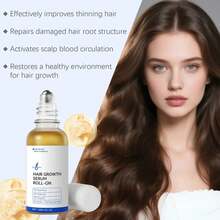 Hair Growth Serum Roll-On 30ml For Thinning Hair & All Hair Types Nourishing Scalp Promoting Hair Growth Serum Oil Roll-On Serum - 白色 - 查看 5