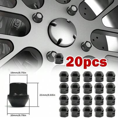 20Pcs M12 X 1.5 19mm Hex Tapered Seat Open Alloy Wheel Nuts For  Chevrolet