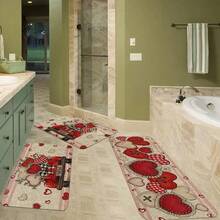 1pc Red Heart Shaped Car Decor Hallway Runner Rug, Corridor Long Rug, Rug, Runner Rug, Area Small Rug, Mat, Home Decor, Area Rug, Living Room Area Rug, Living Room Home Decor, Room Decor, Washable Rug - Multicolor - View 4