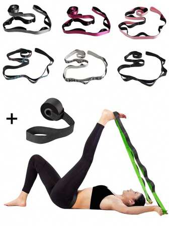 2Pcs/1Set Stretching Strap Yoga Strap With Loops, Stretch Straps, Exercise Strap For Pilates Dance Sport ﻿,Anti Gravity Yoga Belts Stretch Strap With Loops Pilates Workout Leg Stretching Band Exercise Yoga Rope Air Hammock Accessories ﻿