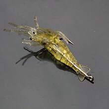 10pcs/Box Silicone Simulated Soft Shrimp Bait With Hook For Shrimp, Bass And Crooked Mouth Fish Bait