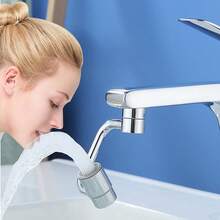 Basin Faucet Extender, U-Shaped Basin Faucet Robotic Arm, Single/Dual Speed Mode Water Outlet, Splash-Proof Nozzle, Aerator.