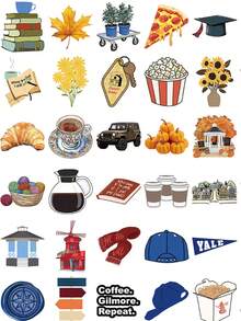 50pcs Exquisite Stickers, Winner Girl Stickers, Handmade Materials, Vinyl Stickers - Multicolor - View 4