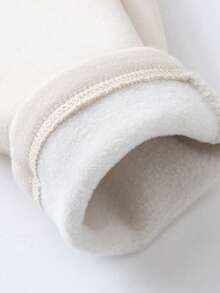 mini bala 女婴保暖打底裤，2025年冬季款，柔软弹力，舒适贴身 - 淺卡其 - 查看 8