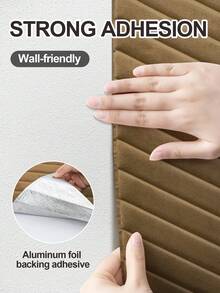 1 Cuộn Tấm ốp tường nhung 3D dùng trang trí tường nội thất, bóc ra và dán lại, cách âm, có thể tháo rời và xóa được, Tấm ốp tường 3D họa tiết hình học dùng cho phòng khách, phòng ngủ, phông nền TV - Nhiều màu - Xem 6